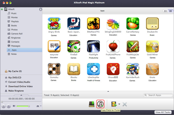 Transfer iPad files to iTunes