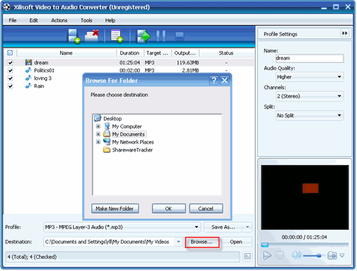 Convert MP4 to MP3